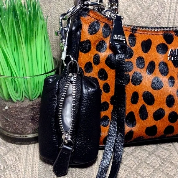 NWOT Aimee Kestenberg Billie Hair Calf Crossbody bag with Tech case